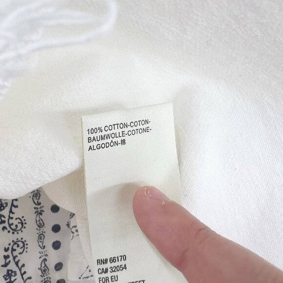 We The Free White Denim Skirt 27 Raw Hem Jean Mini Free People Boho - Picture 8 of 12